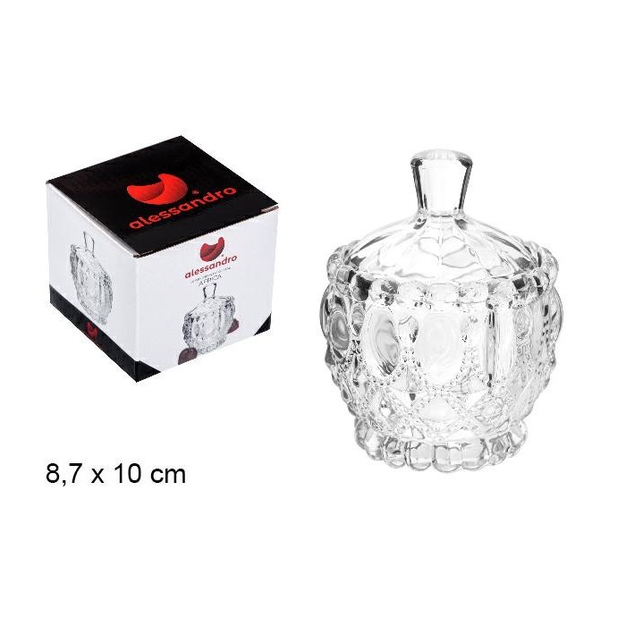 PORTA BONBON VETRO AFRICA 8.7X10